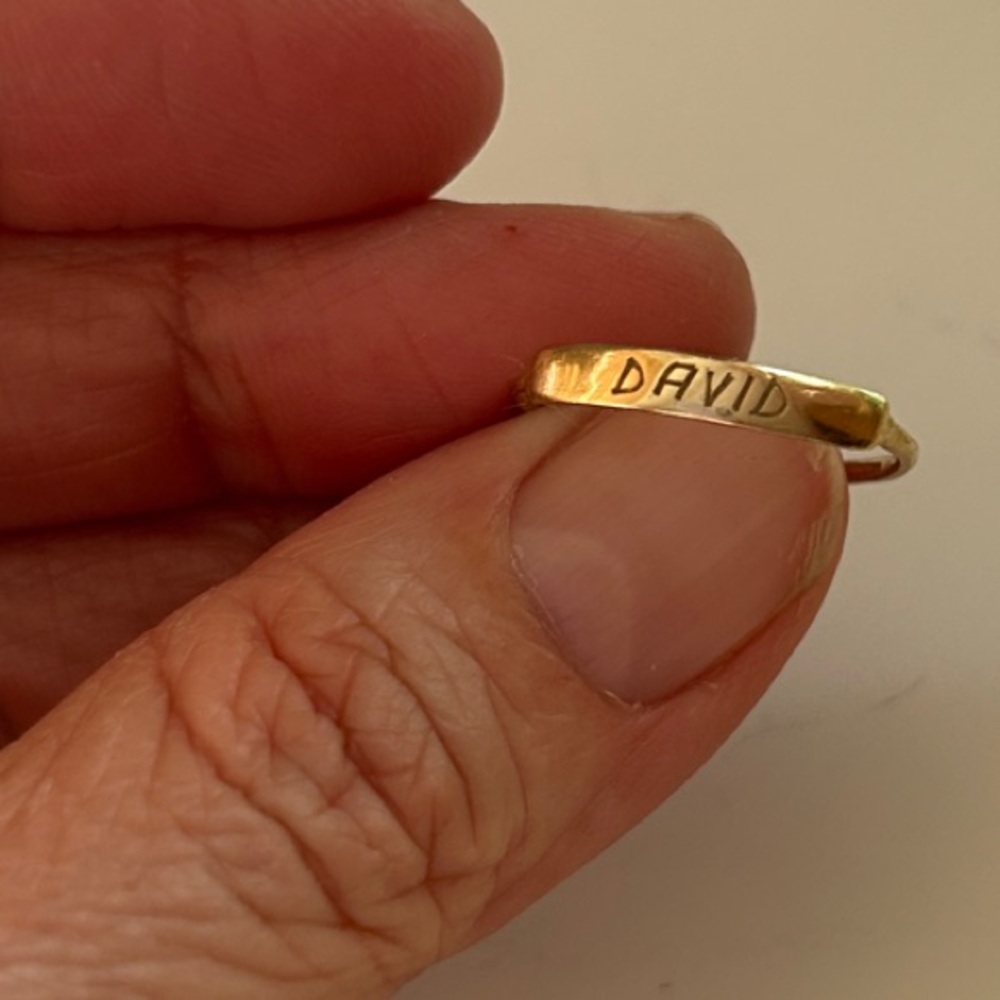 14k yellow gold “DAVID” signet ring by Jane Pope Jewelry